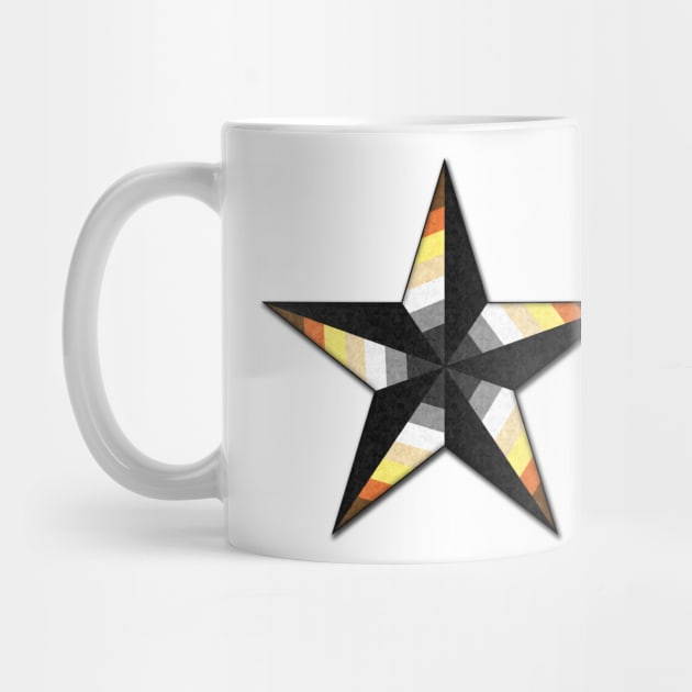 Bear Pride Flag Colored Nautical Star by LiveLoudGraphics